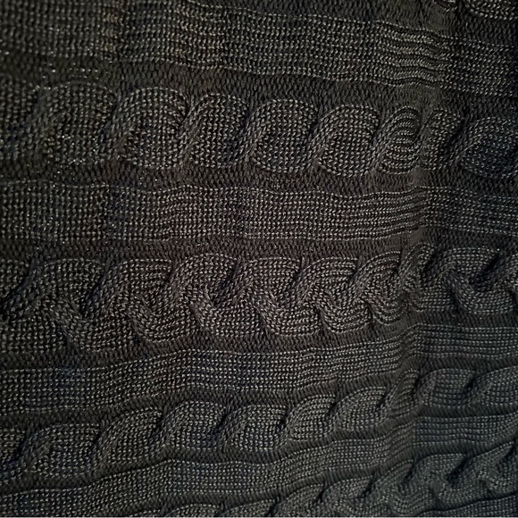 Lauren Ralph Lauren ~Black Cowl Neck Cableknit Tunic Sweater in 3X - Picture 7 of 12